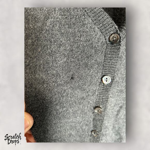 Victor Cardigan Sweater XL Women's Gray V Neck Button Front Long Sleeve Casual - Picture 3 of 4